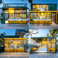 Conteneur maritime préfabriqué de luxe CE 40 pieds – Cafés mobiles, bars, kiosques, magasins alimentaires portables à assemblage rapide, modulaires et transportables