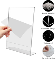 Support de présentation double face en acrylique transparent Yinjie YJ-358 avec logo personnalisé, format A4/A5/A6, respectueux de l'environnement et recyclé