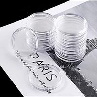 Boîte de protection ronde en acrylique transparent pour pièces de monnaie, capsules pour pièces de monnaie en argent, pièces commémoratives du zodiaque, accessoires de rangement pour collection de pièces de monnaie