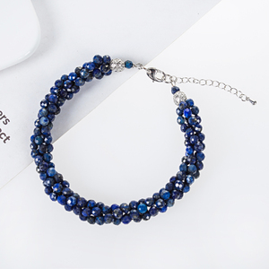 กำไลข้อมือแฟชั่น WENCHI TWB805 3 แถว ประดับด้วยลาพิสลาซูลีบิดเกลียวธรรมชาติ - Product Image 6