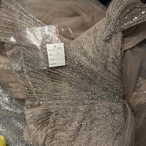 Serene Hill LA71686A Nude Luxury Floor-Length Empire Waist Elegant Beaded Sparkle Evening <strong>Dress</strong> <strong>for</strong> <strong>Women</strong> Party 2026 - Product Image 2