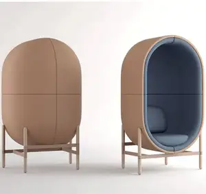 Nordic style creative fiberglass eggshell designer sofa chair cafe salon leisure capsule chair