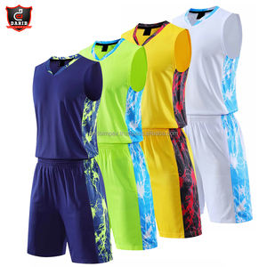 Ensemble maillot et shorts de basket-ball imprimés pour hommes et femmes, uniforme unisexe personnalisé de haute qualité et prix bon marché - Product Image 5