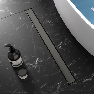 304 thép không gỉ phòng tắm gạch chèn tuyến tính màu xám kênh bồn tắm 60 cm Dài chống mùi tắm sàn cống - Product Image 5