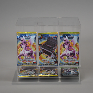 SHOPE Custom Clear para Yugiho Glass Dispensador y pantalla de paquete de refuerzo resistente al agua de 3 ranuras para paquetes de tarjetas TCG - Product Image 4