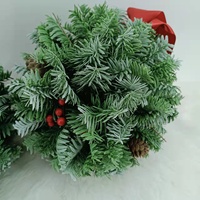 Ornement de Noël suspendu en feuilles de cèdre et de cyprès 2022, boule en aiguilles de pin