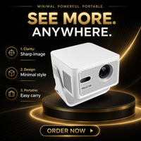 Projecteur intelligent Android JUNUO HY320MAX HD Home Theater, mini projecteur Android 14 WIFI6 400 ANSI Lumens, projecteur portable