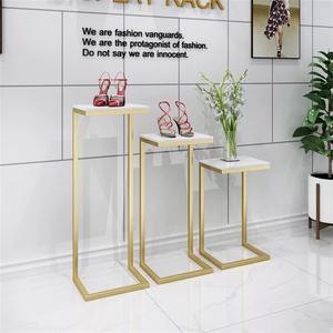 बुटीक स्टोर नेस्ट टेबल सेट रिटेल पोर्टेबल स्टेनलेस स्टील प्लेटिंग गोल्ड नेस्टिंग डिस्प्ले टेबल - Product Image 4