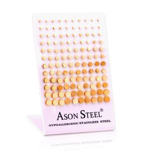 Tarjetas de exhibición de aretes de acero inoxidable tipo oro, tarjetas para aretes de tuerca, últimos diseños para mujer - Product Image 5