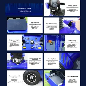 Leihu European American Home tempo libero quattro ruote Scooter elettrico freno elettromagnetico popolare handicappato Design adulti 600W - Product Image 4