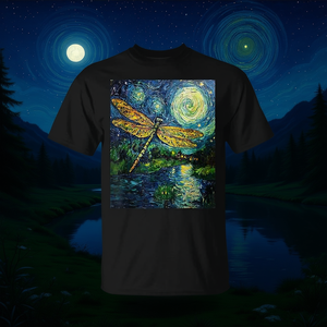Camiseta Dragon Fly Van Gogh Style Starry Night - Product Image 3