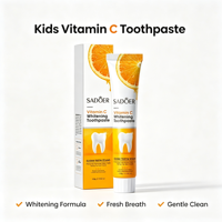Dentifrice Bio Sans Fluor à l'Orange pour Enfants de 2 à 12 Ans – Blanchissant et Protection Douce de l'Émail pour l'Hygiène Buccale des Enfants