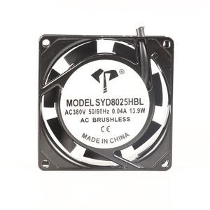 מאוורר קירור <span class=keywords><strong>AC</strong></span> מדגם SYD/OEM YD8025HBL, 80*80*25 מ\\\"מ, מנוע אינדוקציה בעל מיסב כדורי, מנוע בעל קוטב מוצל, רעש נמוך 33 דציבל, 110/220/380 וולט, 2400 סל\\\"ד - Product Image 1