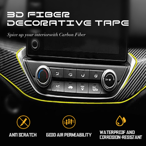 أسود 4D ملمس ألياف تصميم الهواء فقاعة تحرير الهواء المضادة للتجاعيد الفينيل التفاف حر لسيارة الكربون موتو ديي الخارجي - Product Image 5
