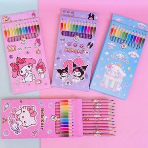 Matite Colorate Non Solubili a 12 Colori per Bambini, Modello 801, per <span class=keywords><strong>Disegno</strong></span> e Apprendimento, Design Cartone Animato Carino - Product Image 1