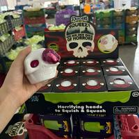 Juguete Antiestrés de Halloween con Diseño de Calavera con Ojos Saltones, Regalo Promocional, Juguete Sensorial para Aliviar el Estrés
