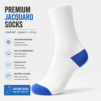 Chaussettes de sport personnalisées OEM en coton, chaussettes de course et de gym respirantes en jacquard, fabricant à faible MOQ