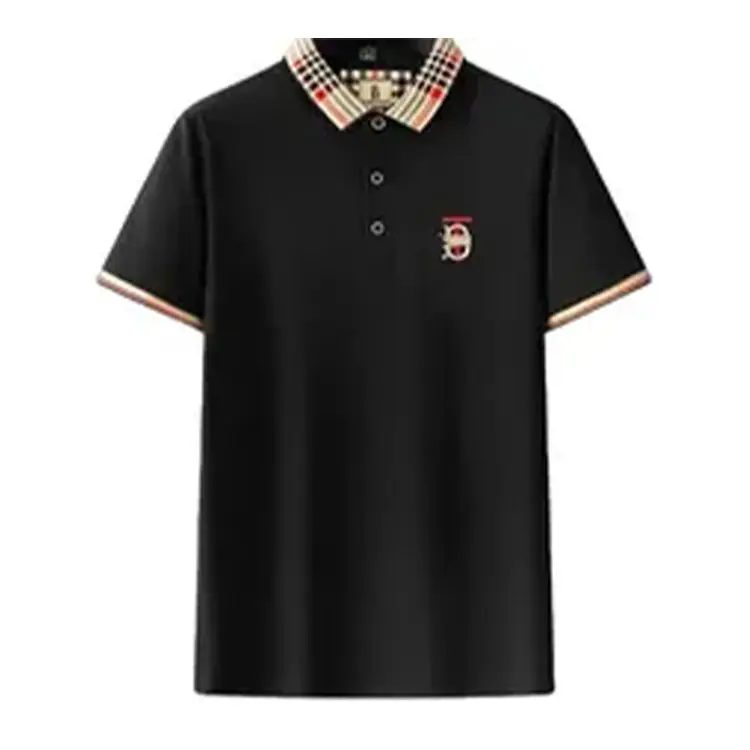 T-shirt da uomo Polo in Nylon t-shirt da Golf da uomo Plus Size t-shirt Polo testurizzata da uomo