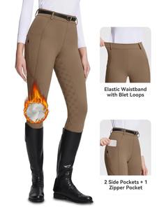 Oem شعار المرأة الشتاء الفروسية الجوارب مقعد كامل المخملية ركوب المؤخرات مع 2 سيليكون الأوتاد جودبورس ركوب الخيل السراويل - Product Image 2