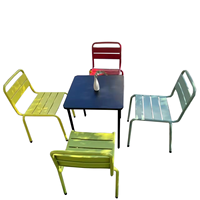 Ensemble de salle à manger d'extérieur commercial - Table et chaises de patio tout temps pour jardin, café et restaurant