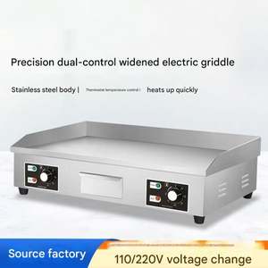 เตาปิ้งย่างไฟฟ้าคุณภาพเชิงพาณิชย์ ราคาประหยัด ทำความสะอาดง่าย พื้นผิวไม่ติดกระทะ หนา 8 มม. แบบเรียบและแบบมีร่อง - Product Image 2