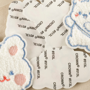 Bán buôn phim hoạt hình động vật thêu thỏ các bản vá lỗi tự dính Nhiệt Báo Chí Chenille các bản vá lỗi - Product Image 4