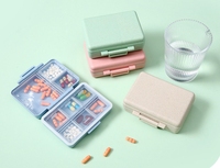 Boîte à médicaments pliable en plastique PP durable à 9 compartiments avec compartiments de rangement pour vitamines