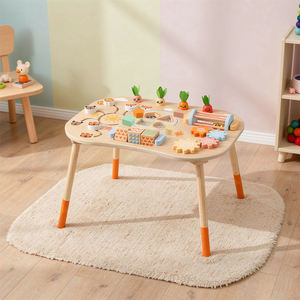 Mesa de Juego Montessori Multifuncional de Madera, Clasificador de Formas, Juguetes Sensoriales, Mesa de Actividades de Madera para Bebés - Product Image 5
