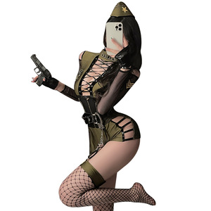 PEEQI Nuovo Costume di <span class=keywords><strong>Halloween</strong></span> alla Moda <span class=keywords><strong>per</strong></span> Donne, Outfit <span class=keywords><strong>per</strong></span> Adulti con Stampa Mimetica, Set Completo <span class=keywords><strong>per</strong></span> Performance - Product Image 2