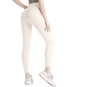 Leggings de yoga elásticos de cadera con hilo en T de melocotón de cintura alta para mujer Ropa desnuda para correr Fitness y Deportes - Product Image 4
