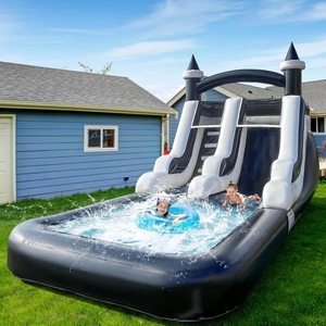 Màu đen và trắng PVC <span class=keywords><strong>Inflatable</strong></span> dành cho người lớn trượt nước để bán - Product Image 4