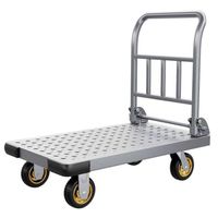 Chariot de supermarché en treillis métallique 340L grande capacité robuste avec roues pivotantes silencieuses pour usage commercial et kit d'installation