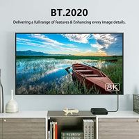 Câble Fibre Optique 8K pour HDMI 2.1, 48 Gbit/s, 8K60Hz/4K120Hz, HDR Dynamique, Compatible Haut-parleur EARC, RTX 3080/3090, PVC pour Moniteur et Lecteur DVD