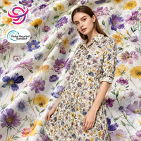 Tissu en popeline de coton imprimé floral, léger, tissé, de haute qualité, respirant, pour chemises, robes et chemisiers pour femmes, vente en gros en usine