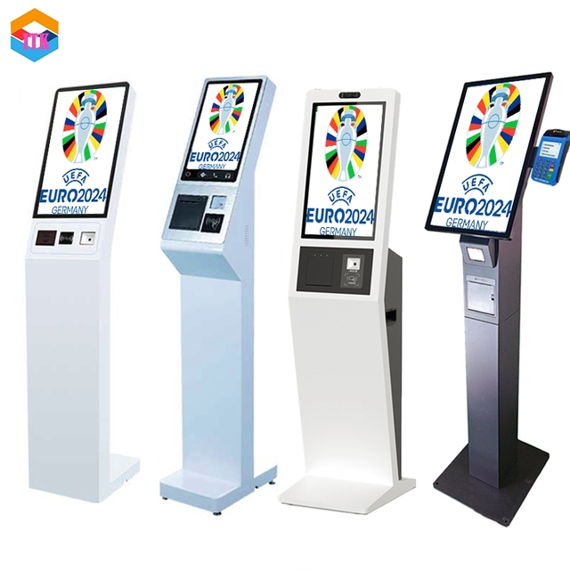 Self Service Fast Food Kiosk with Touch Screen QR Scanner Thermal Ticket Printer for Payments Versatile Self Ordering Kiosk