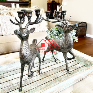 Portavelas de ciervo con 4 velas, soporte de luz de té para decoración de boda, candelabro de aluminio de gran venta, superventas - Product Image 3