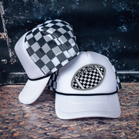 Casquette de camionneur avec dos en maille jersey imprimé numériquement, logo brodé sur le devant, style hiver Y2K, hip-hop, sport, décontractée