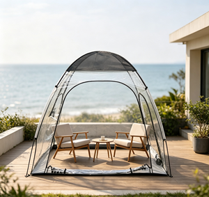 Weatherproof Warm Transparent PVC Four-Season Portable Outdoor Sun Room Multi-Functional One Bedroom Camping <b>Tent</b> 180X130x160cm - Product Image 4