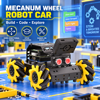 Kit Robot Voiture Intelligente Zetok avec Roues Mecanum, Caméra, Évitement d'Obstacles par IA, Mouvement Omnidirectionnel à 360°, Programmable, Apprentissage STEM