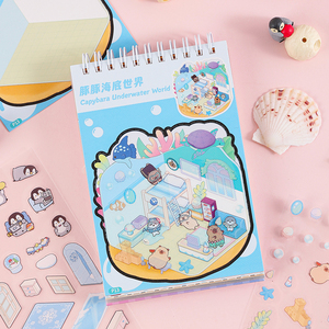 مجموعة ملصقات المشهد اللولبي للحيوانات الأليفة المقاومة للماء ، مجموعة ملصقات ثلاثية الأبعاد بالجملة لمجلة القصاصات ، هدية الأعمال الترويجية - Product Image 2