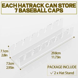 Acrylic <b>Baseball</b> <b>Cap</b> Display Rack Transparent Single Layer Desktop <b>Storage</b> For Hats Sun Hat Duckbill Hat Organizer Lightweight - Product Image 4