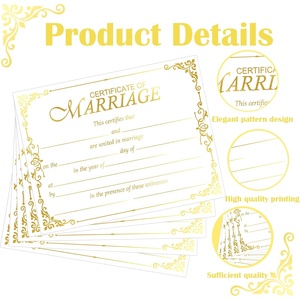 Giấy chứng nhận đám cưới trống cho đám cưới đề xuất lễ Valentines Day thẻ trống giấy chứng nhận giấy chứng nhận đám cưới - Product Image 5