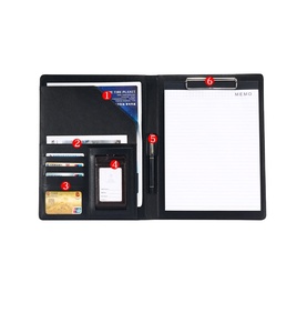 Hot bán trình bày PU padfolio máy tính xách tay bìa chương trình nghị sự tổ chức tùy chỉnh A4 Leather bìa thư mục - Product Image 3