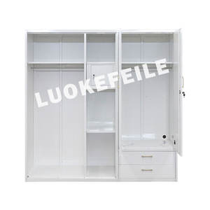 מותאם אישית 5 דלת מראה עיצוב מגירת אחסון ארון בגדים בגדים ריהוט חדר שינה מתכת + ארון בגדים - Product Image 3