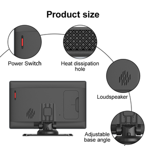Reproductor MP5 Universal Maustor con Pantalla Táctil de 9 Pulgadas para Coche, Radio Multimedia Portátil con <span class=keywords><strong>Android</strong></span> Auto y CarPlay Inalámbrico - Product Image 6