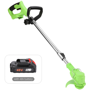 Tondeuse <span class=keywords><strong>à</strong></span> gazon électrique portable 21V <span class=keywords><strong>à</strong></span> batterie lithium, outil multifonction rechargeable sans fil, poignée télescopique, coupe DIY 120W - Product Image 2