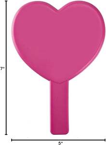 Haute qualité Portable en forme de coeur poche miroir cosmétique poche Mini étiquette privée poignée en plastique miroir de maquillage - Product Image 6