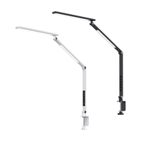 Lampe de bureau LED pour la protection des yeux, lampe de travail à intensité réglable, lampe de bureau à bras articulé réglable, éclairage pour la lecture, l'étude et les travaux manuels