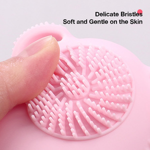 Bouteille de voyage réutilisable 2 en 1 portable pour lotion, contenants en silicone à presser avec brosse de massage facial - Product Image 6