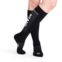 Chaussettes de sport unisexes en fibre de bambou de haute qualité, fabrication en usine, chaussettes de compression pour mollets, chaussettes de sport athlétiques, chaussettes hautes pour le sport